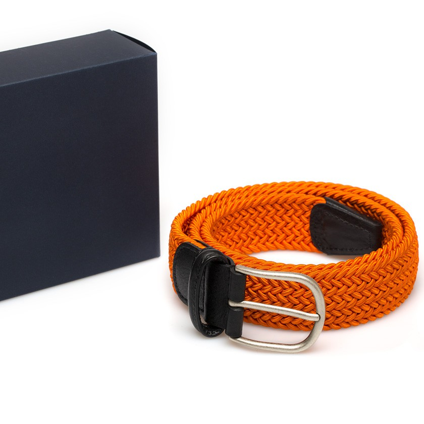 Andersons Orange Elasticated Woven Belt in Red for Men Lyst