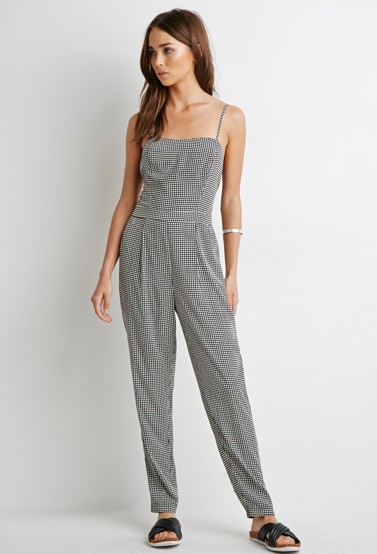 black and white jumpsuit forever 21