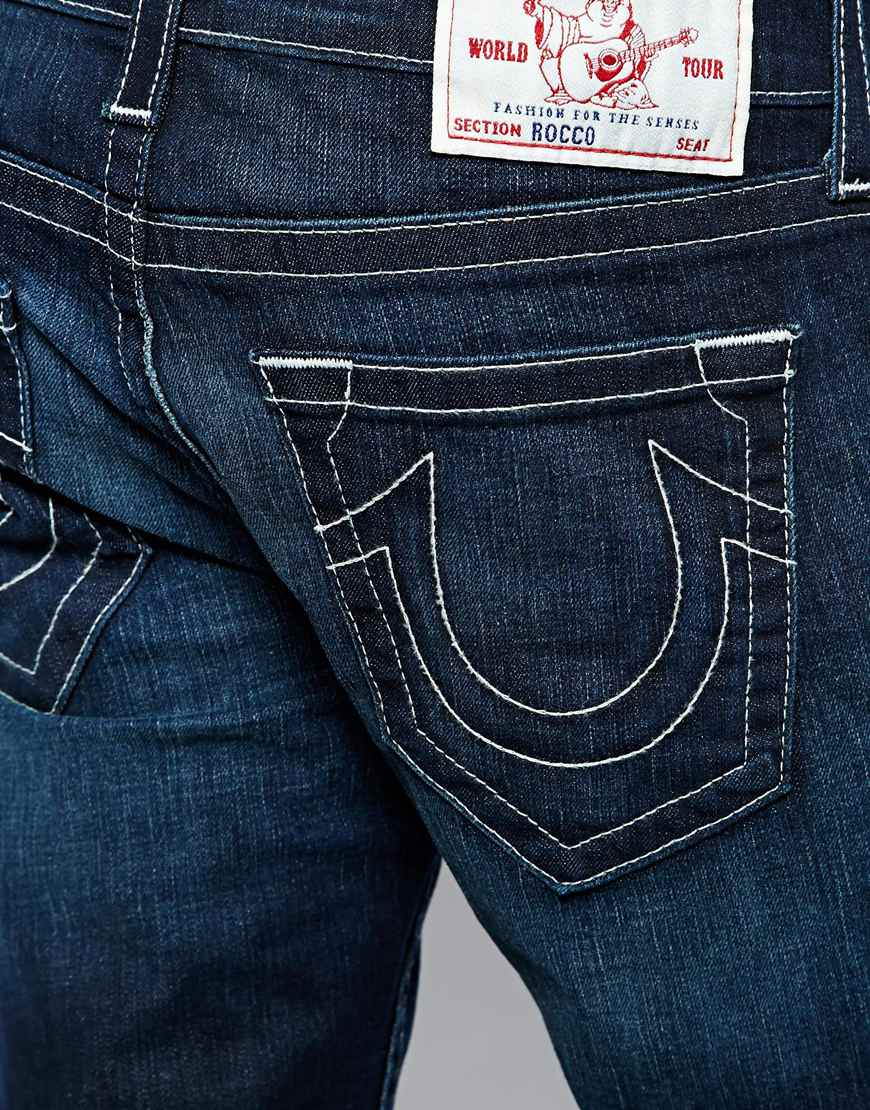 Lyst - True Religion Jeans Rocco Slim Fit Lonestar Dark Wash in Blue ...