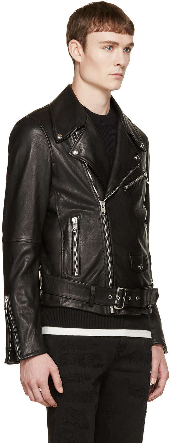 black gold leather jacket