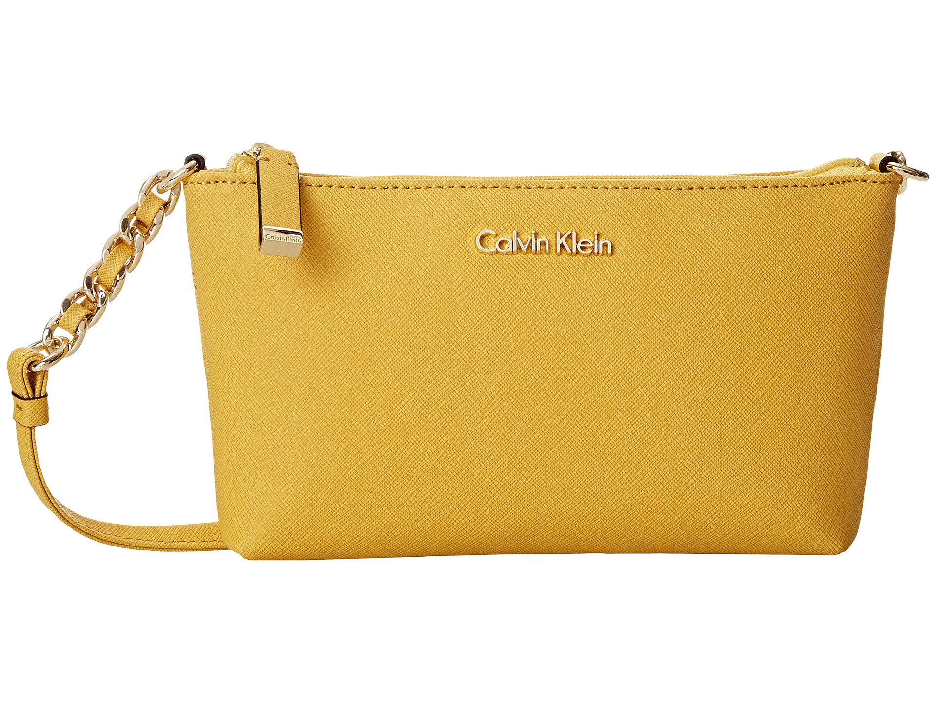 calvin klein yellow handbag