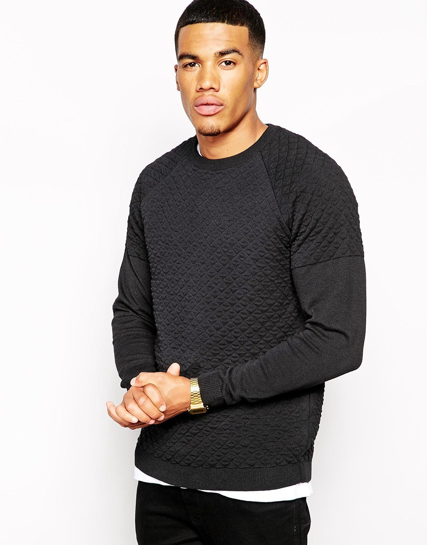 mens quilted jumper