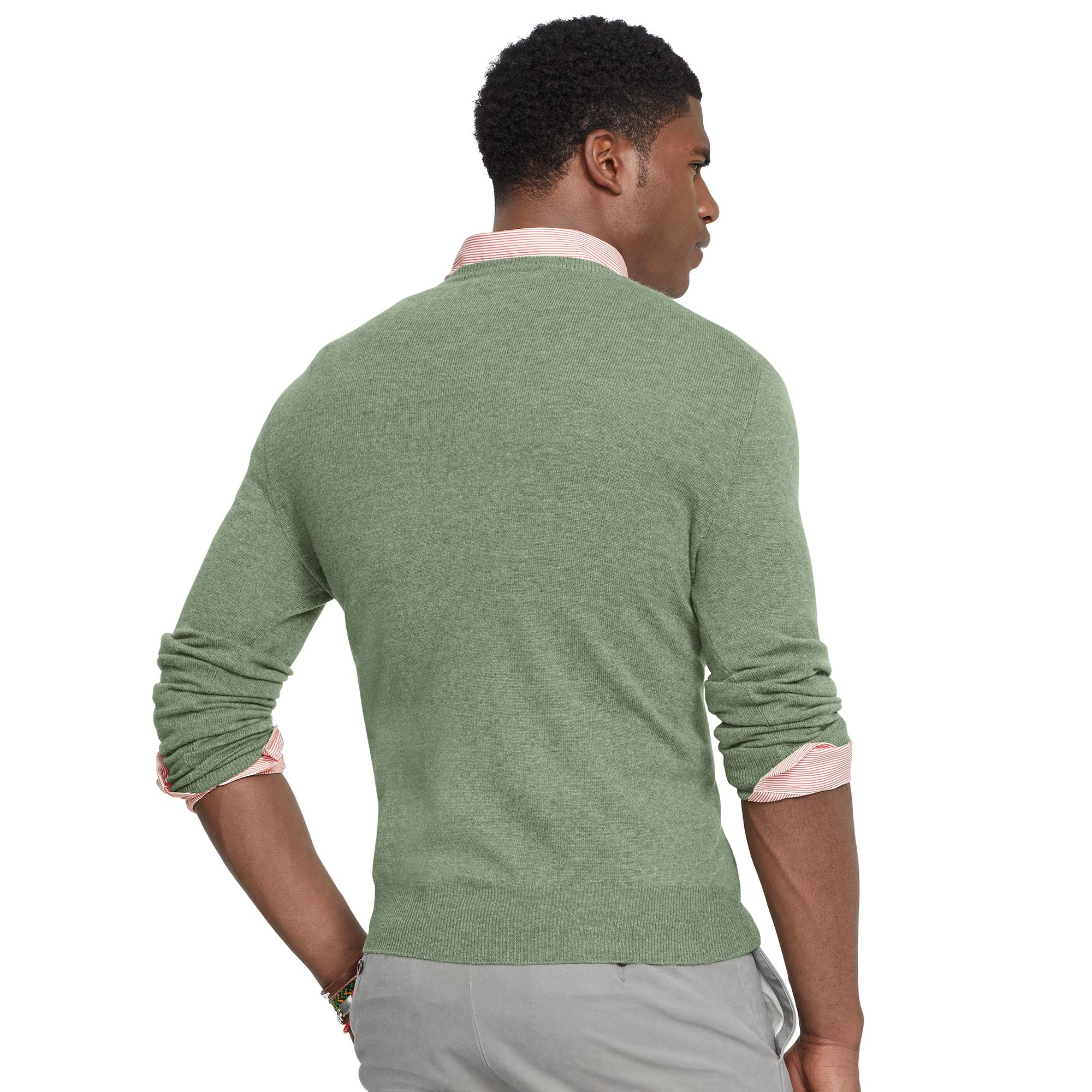 Polo Ralph Lauren Wool Crewneck Sweater in Green for Men - Lyst