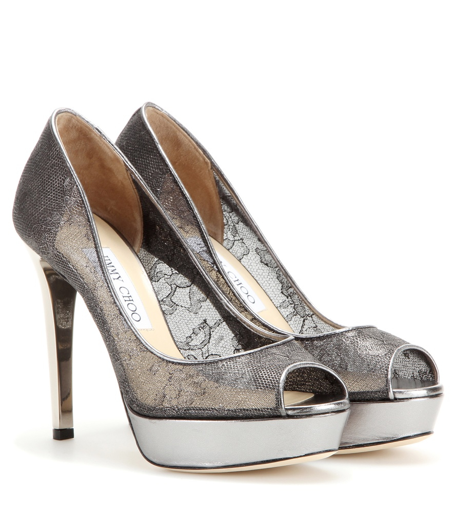 grey lace up pumps