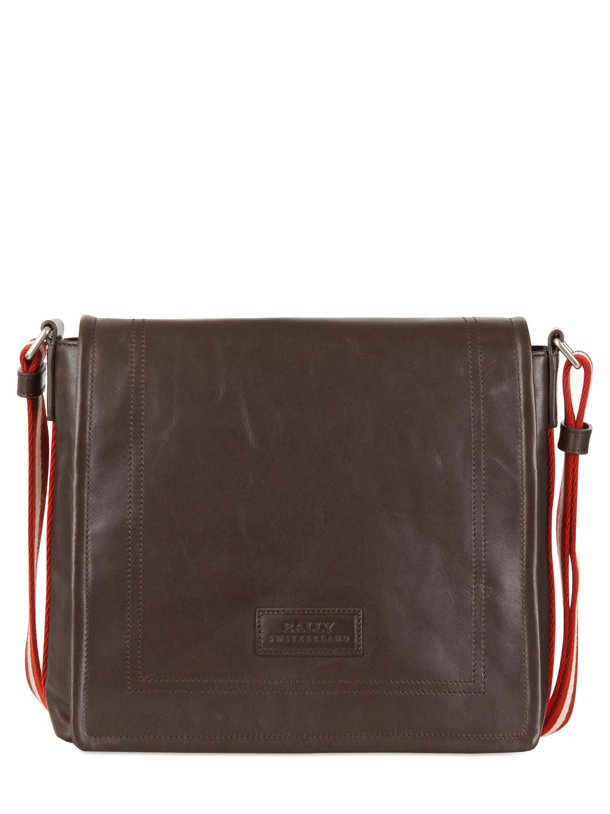 Lyst - Bally Leather Messenger Bag in Brown for Men
