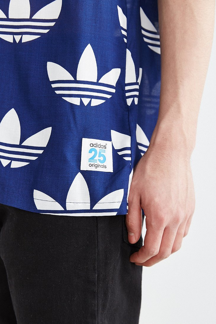 adidas Originals X Nigo 25 Aloha Trefoil Button-down Shirt in Blue for Men  | Lyst