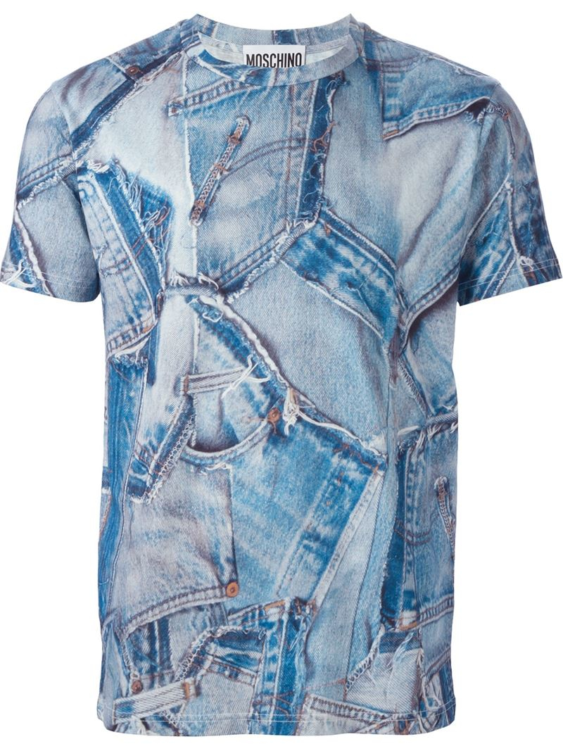denim print shirt