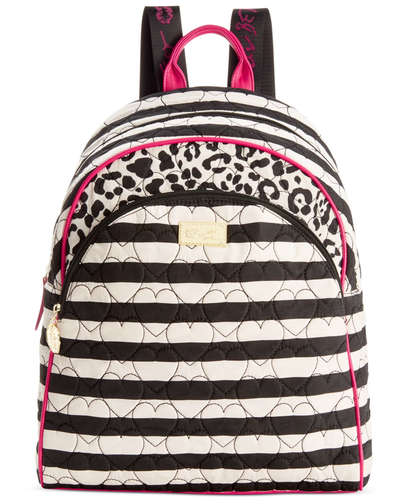 Betsey johnson Luv Betsey Bubble Backpack in Black (Black/White Stripe ...