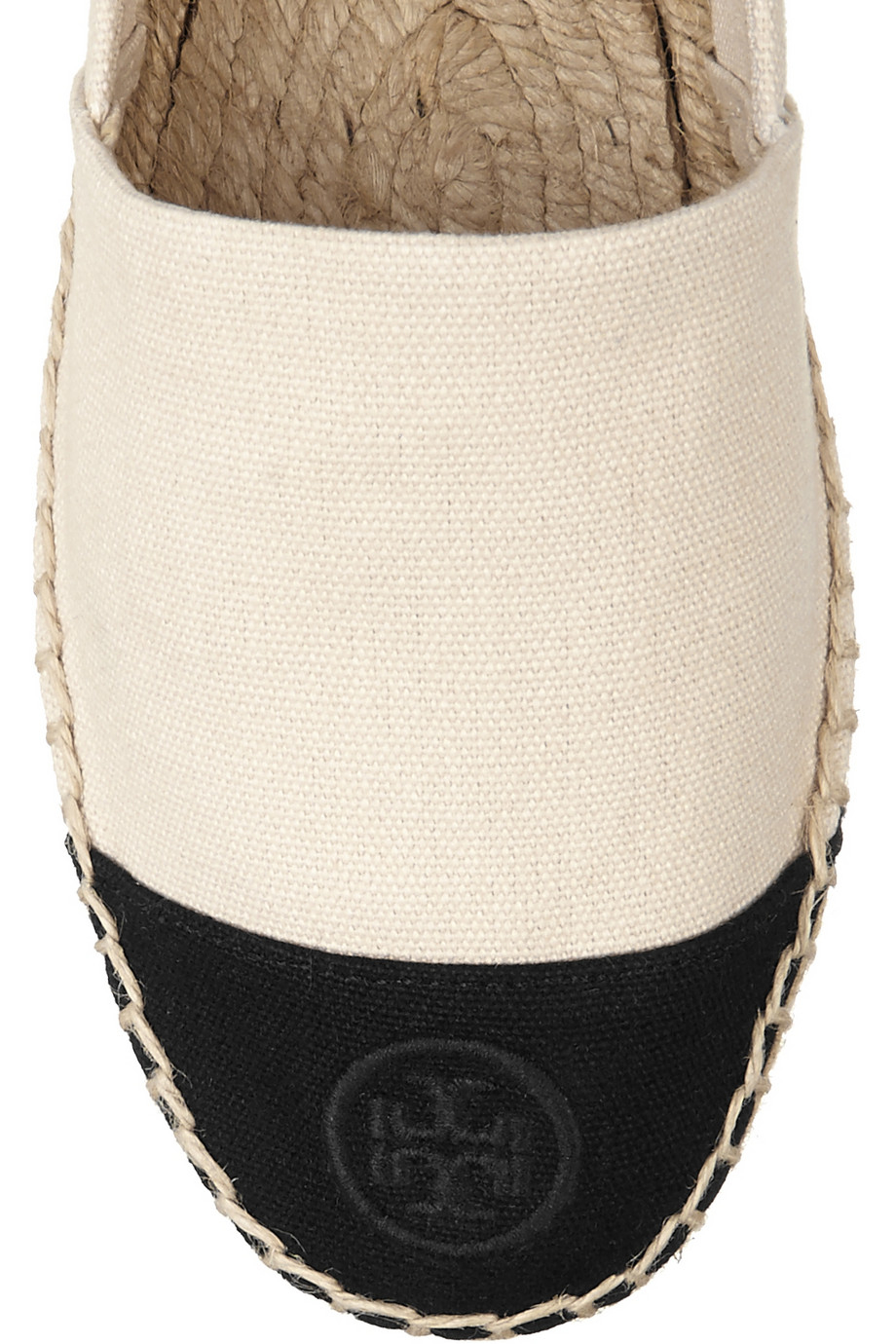 Tory Burch Two-Tone Canvas Espadrilles in White | Lyst