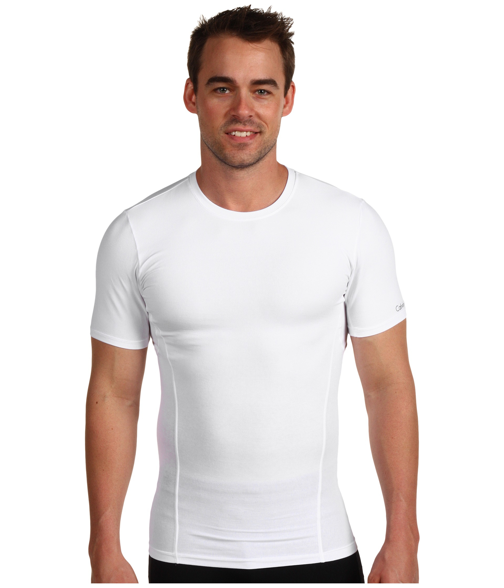 Calvin Klein Core Sculpt Compression Crew Neck Tshirt in White for Men |  Lyst