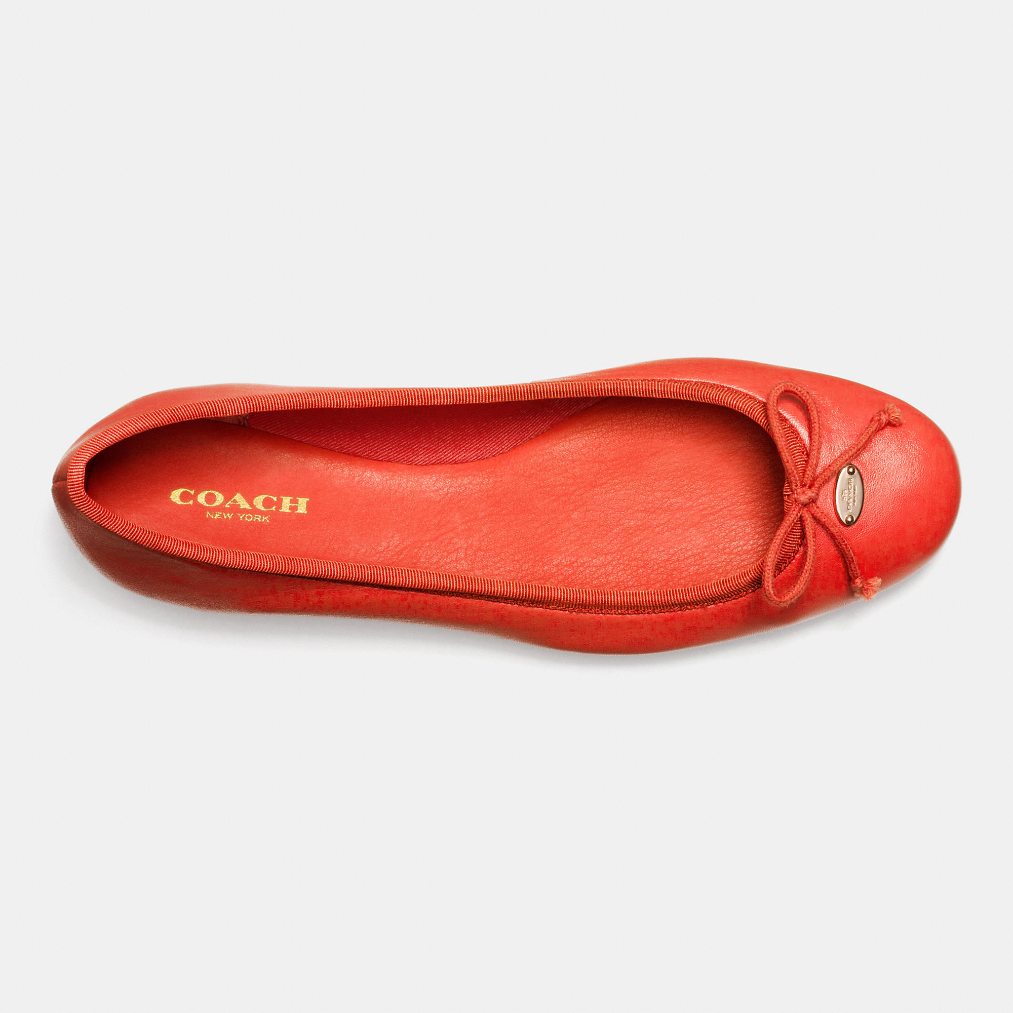 COACH Florabelle Flat in Red - Lyst
