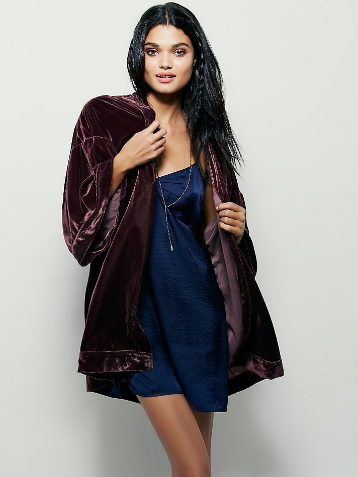 Free people velvet robe Clearance