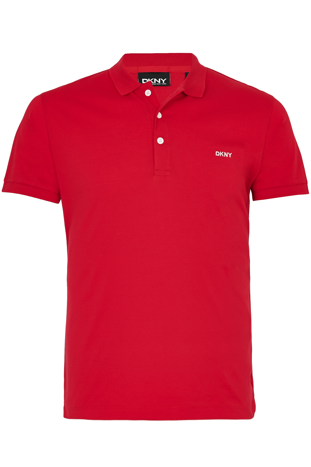Dkny Slim Fit Red Short Sleeve Logo Polo Shirt in Red for ...