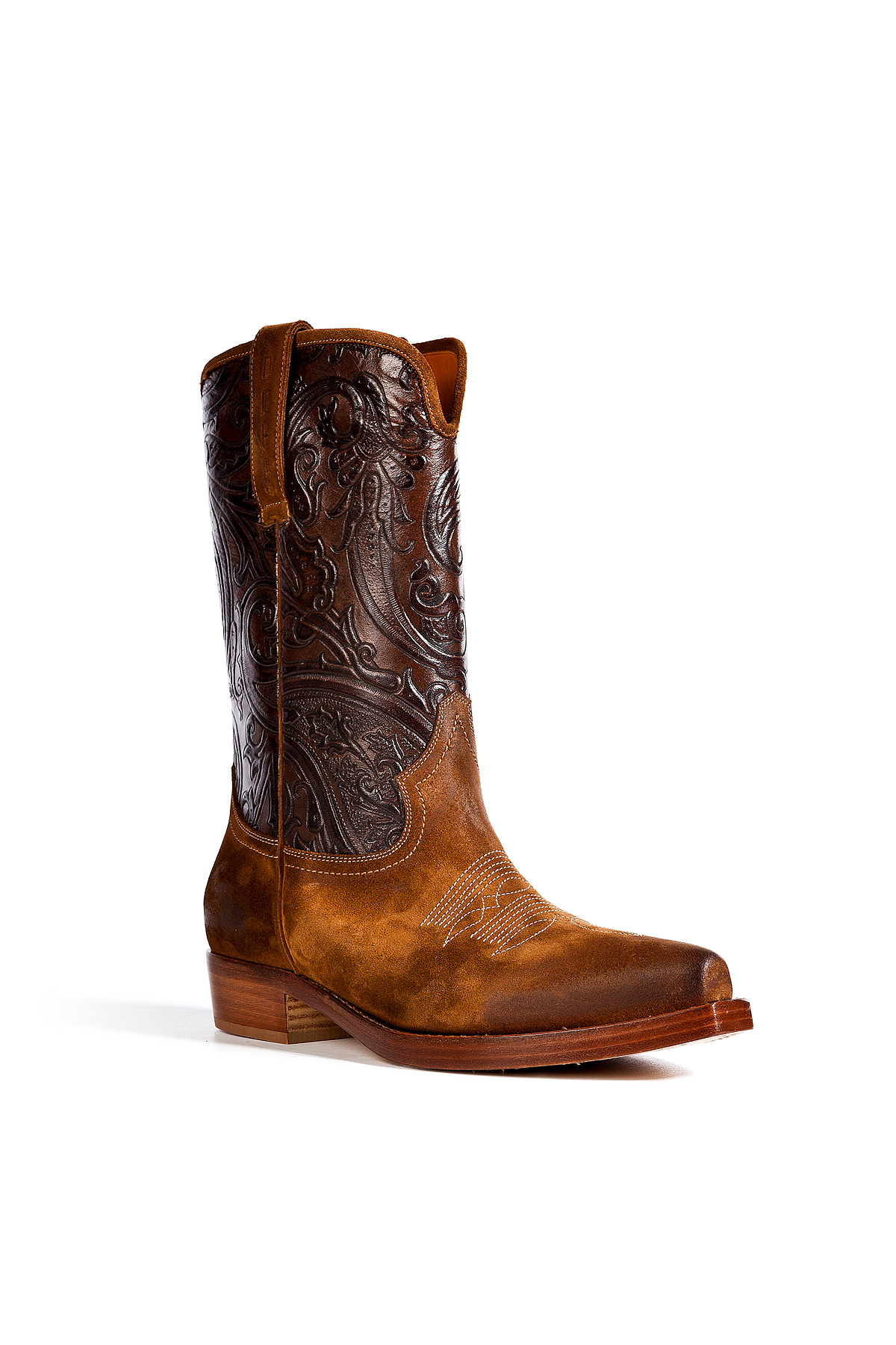 Download Etro Leather Cowboy Boots in Brown for Men - Lyst