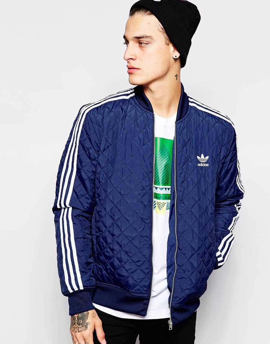 adidas Originals Synthetic Reversible Track Jacket With Shoebox Print  Aj6993 in Navy (Blue) for Men - Lyst