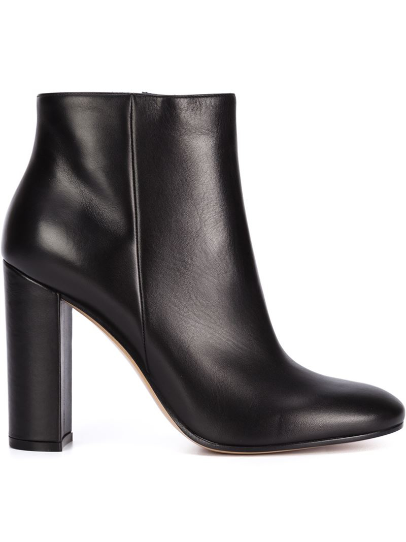 ankle boots block heel black