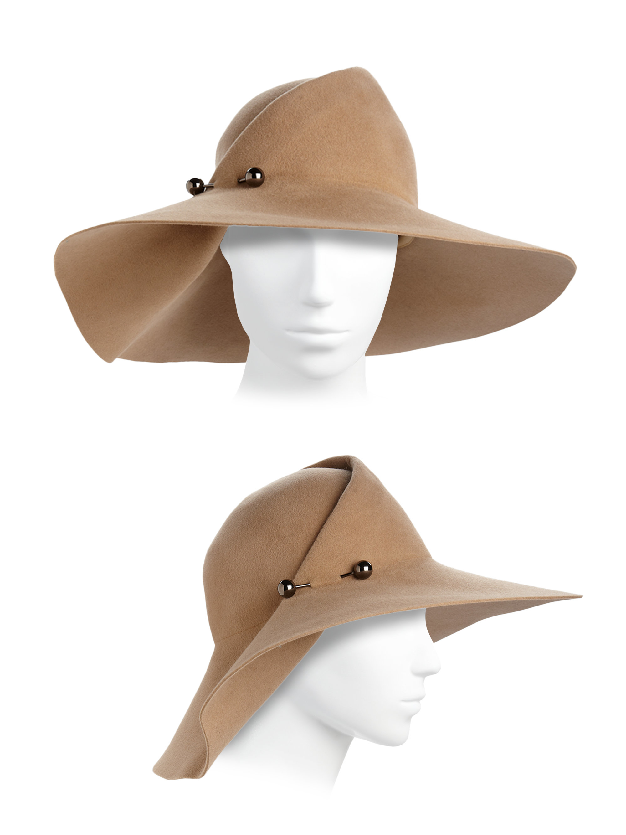 Sculpted Rabbit Felt Floppy Hat 