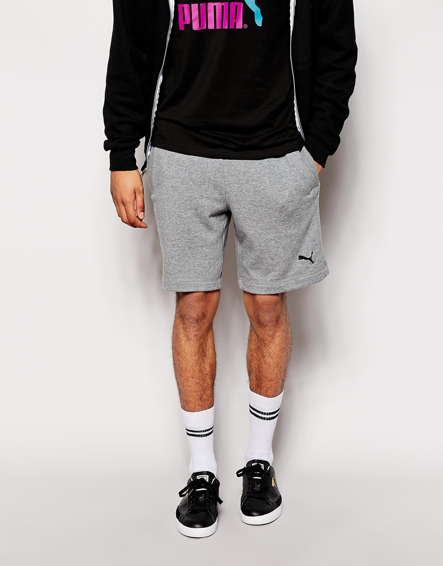 gray sweat shorts men