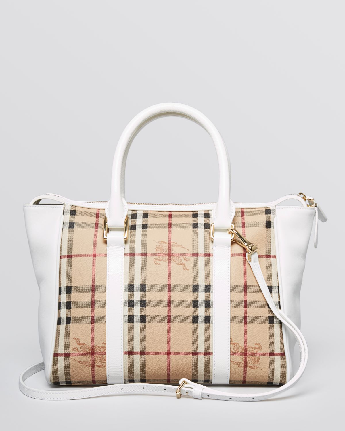 Lyst - Burberry Tote Haymarket Colours Medium Chatton in Brown