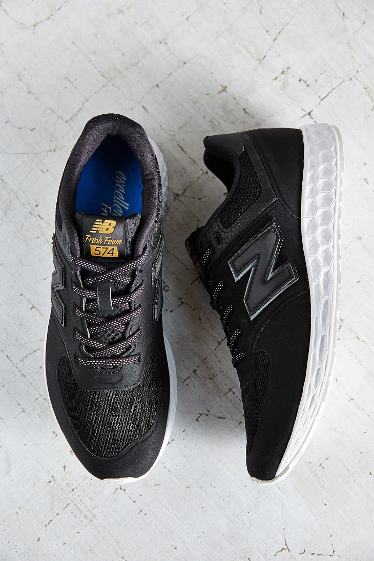New Balance 574 Fresh Foam Running Sneaker in Black - Lyst
