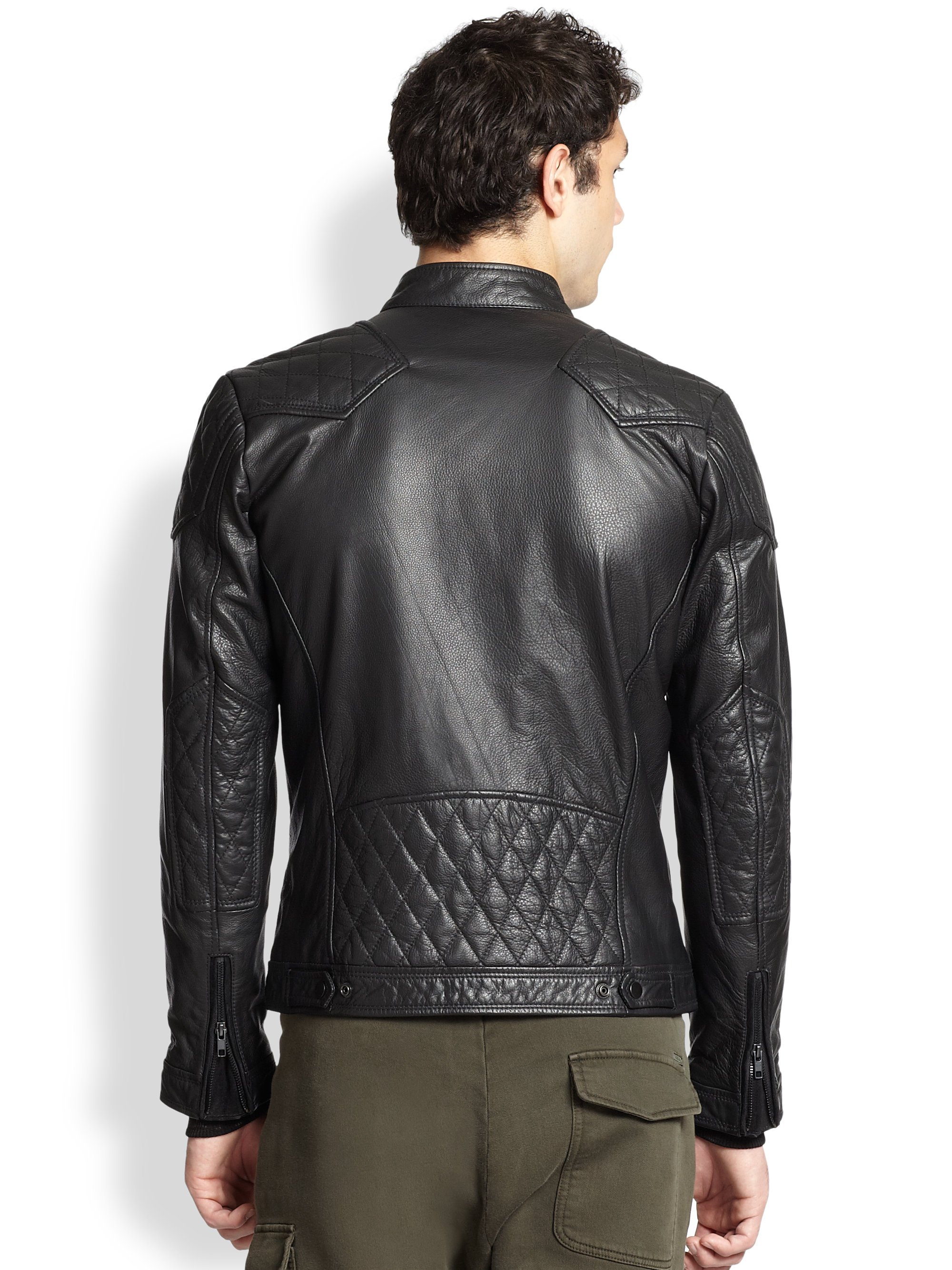 diesel bomber leather jacket