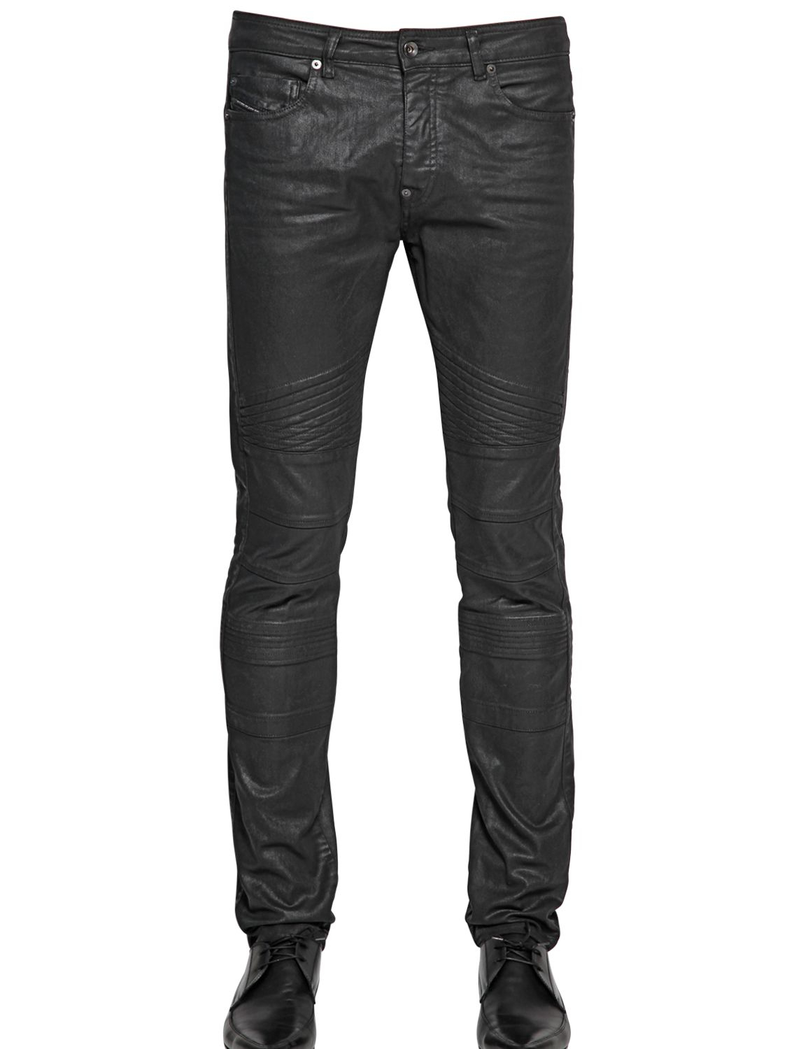 Diesel Black Gold 16.5cm Shiny Coated Stretch Denim Jeans in Black for Men  | Lyst