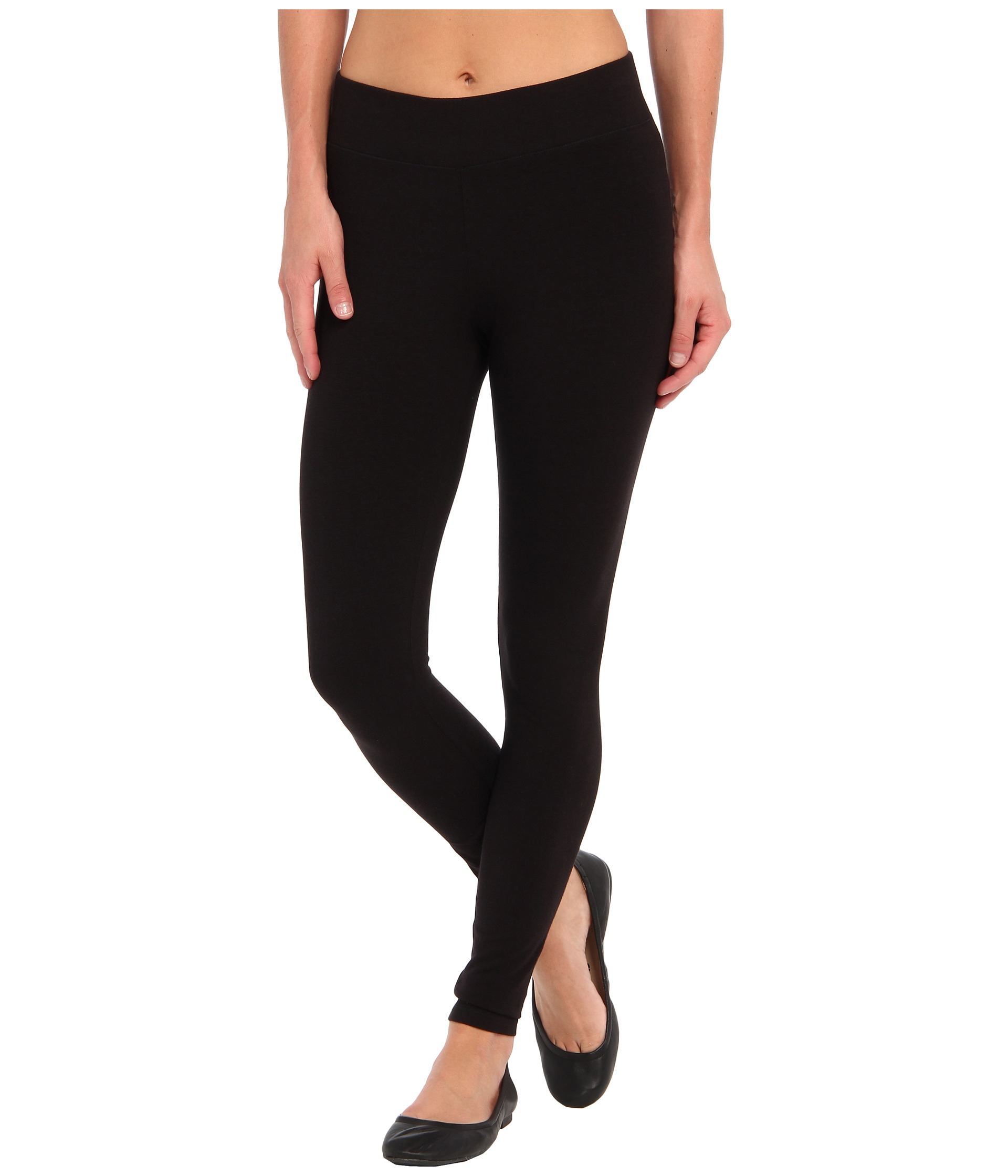 Hue women's cotton ultra legging with wide waistband shop