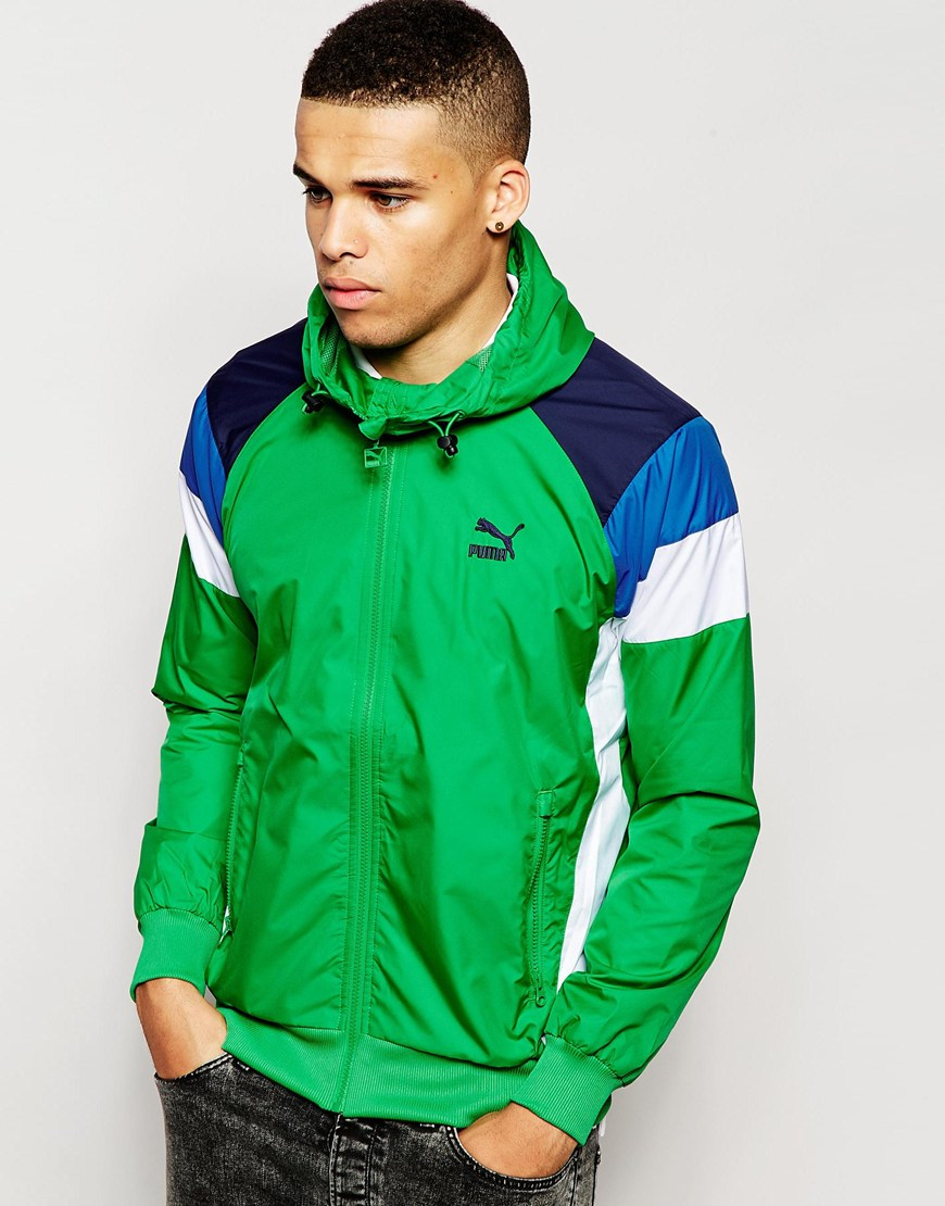Download PUMA Icon Wind Jacket in Green (Blue) for Men - Lyst