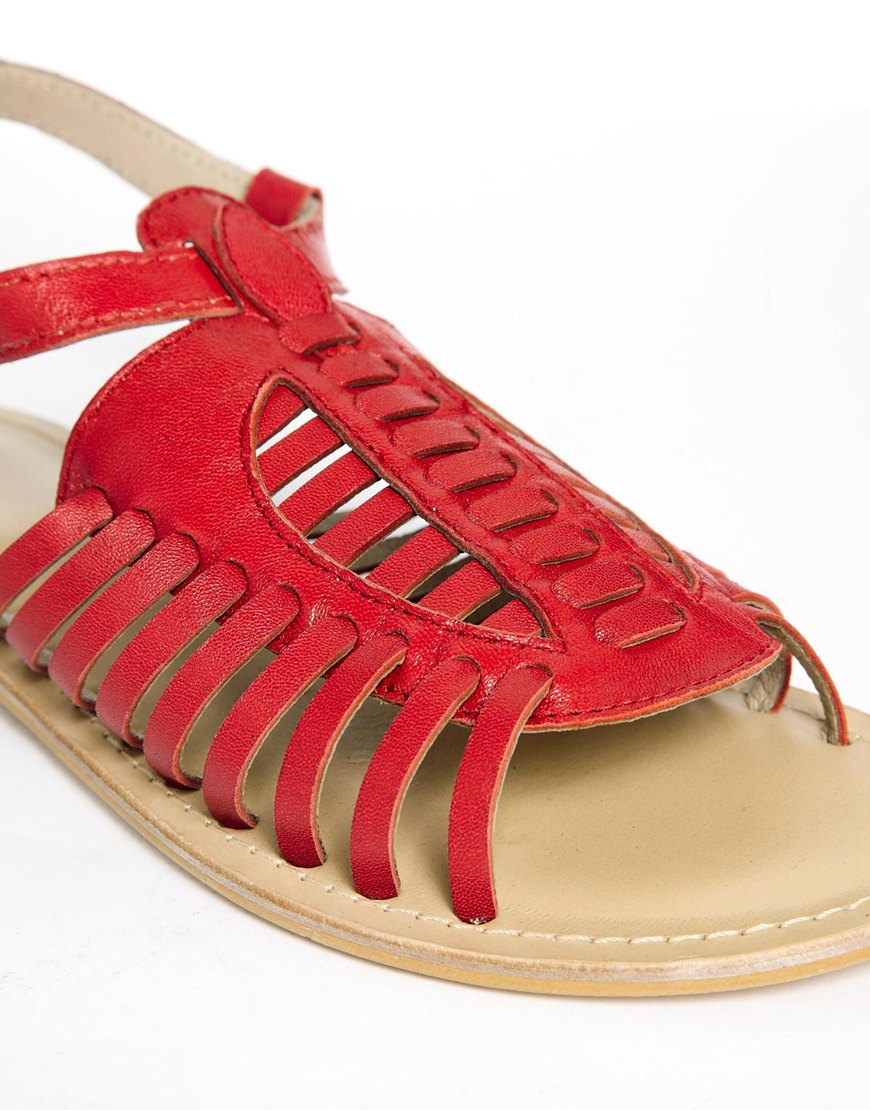 red sandals office
