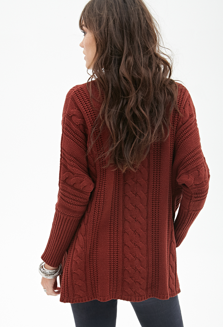 knitted batwing cardigan