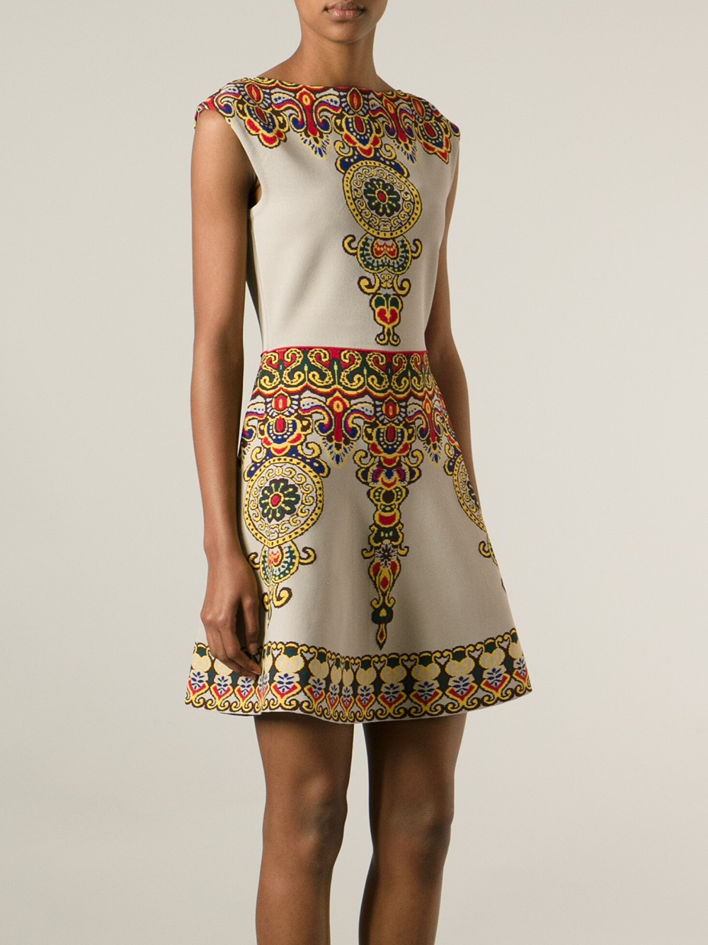 Valentino Baroque Print Cocktail Dress | Lyst