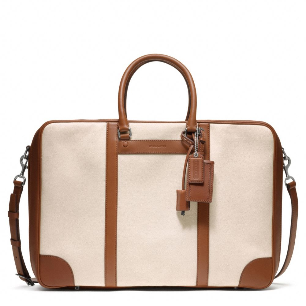 COACH Bleecker Canvas Suitcase in Natural for Men Lyst
