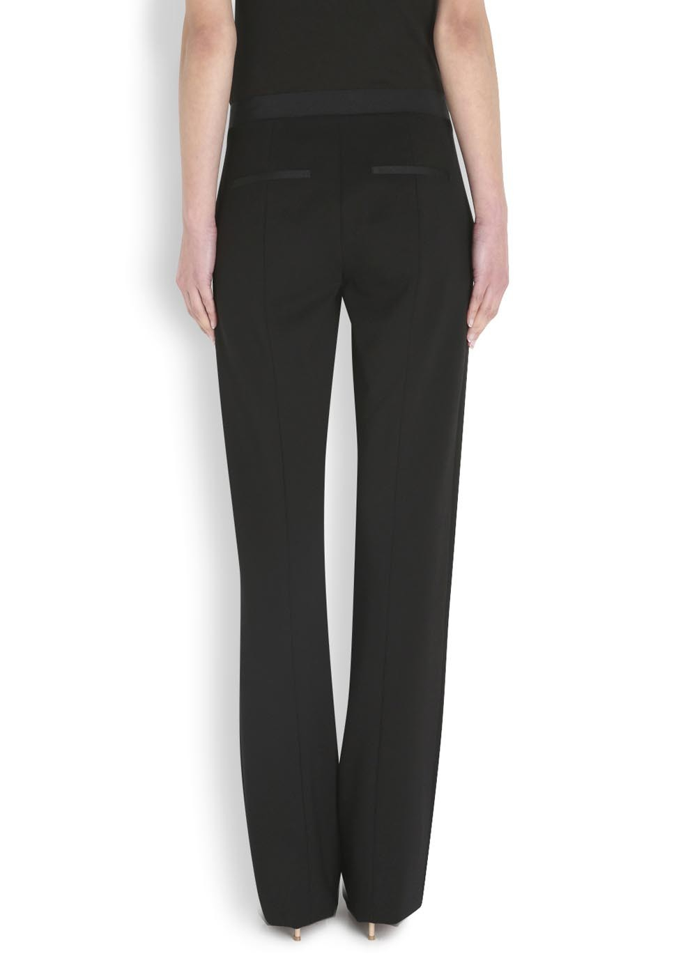 bootcut jersey trousers