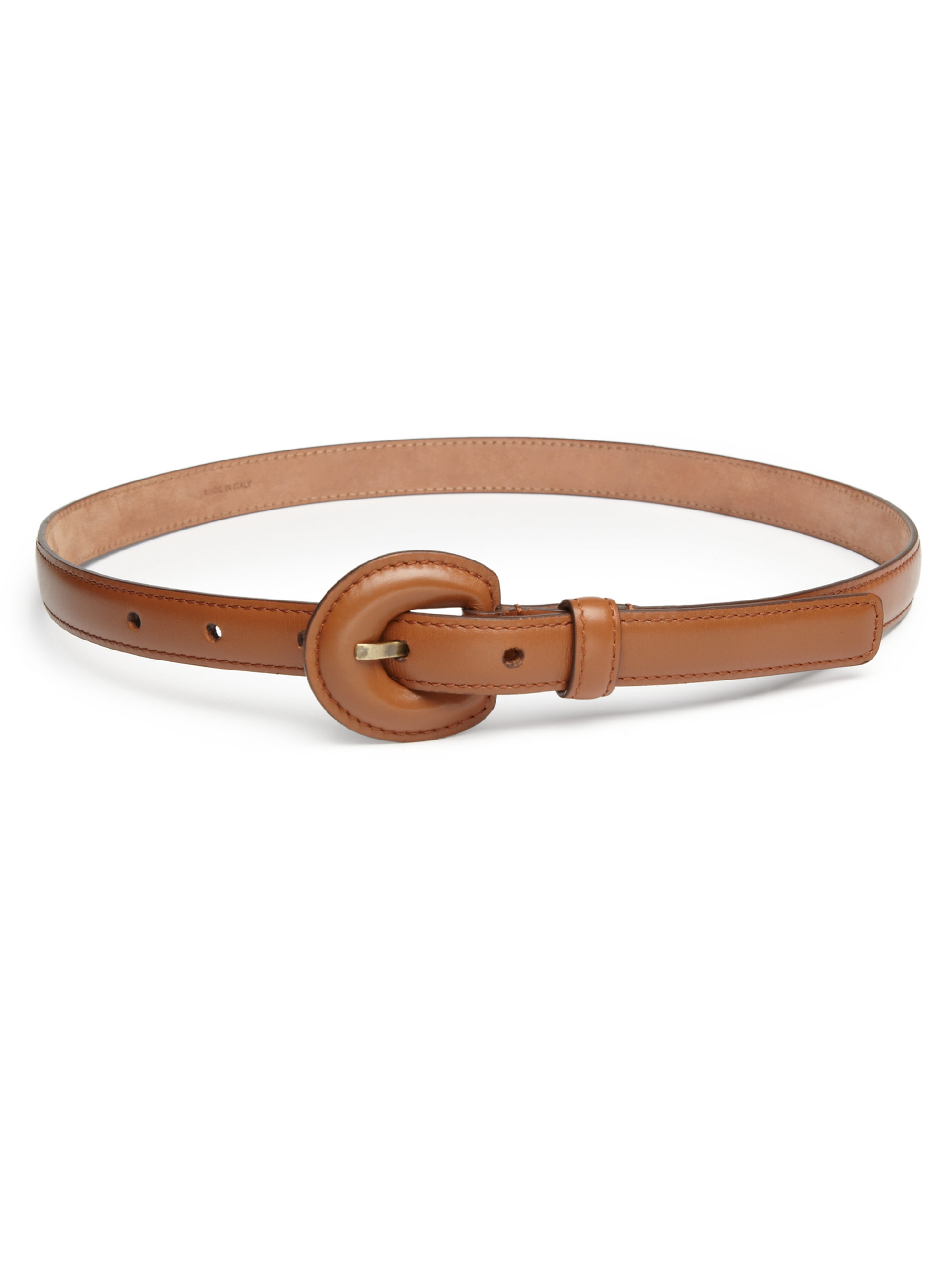 Lyst - Michael Kors Leather Ad Belt in Brown