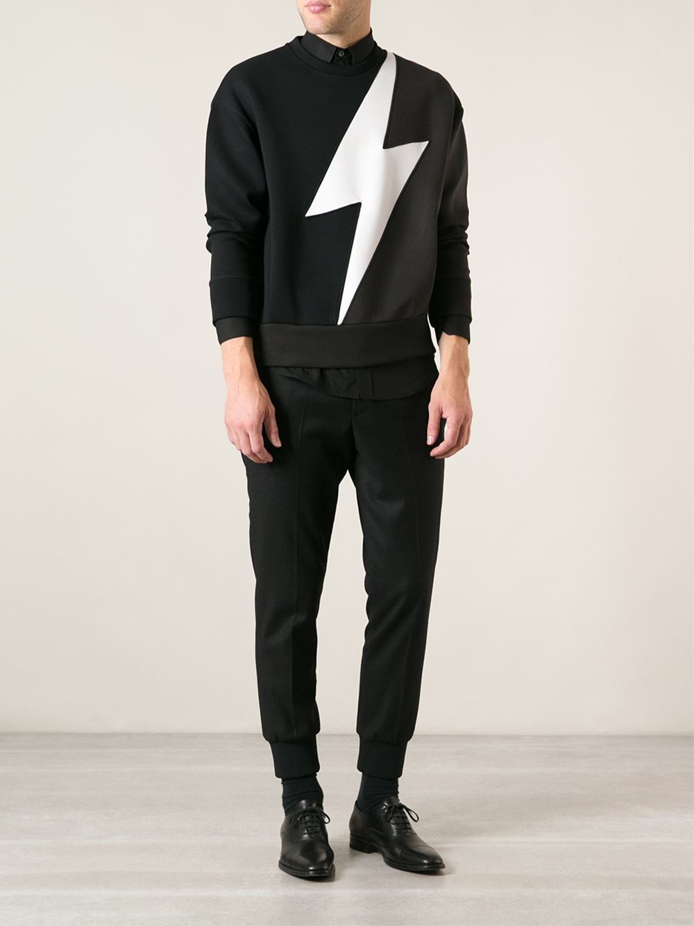 lightning bolt sweater mens