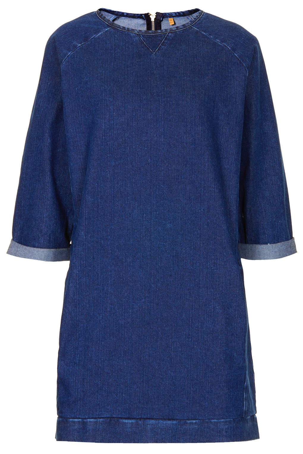 TOPSHOP Moto Denim Jumper Dress in Indigo (Blue) - Lyst