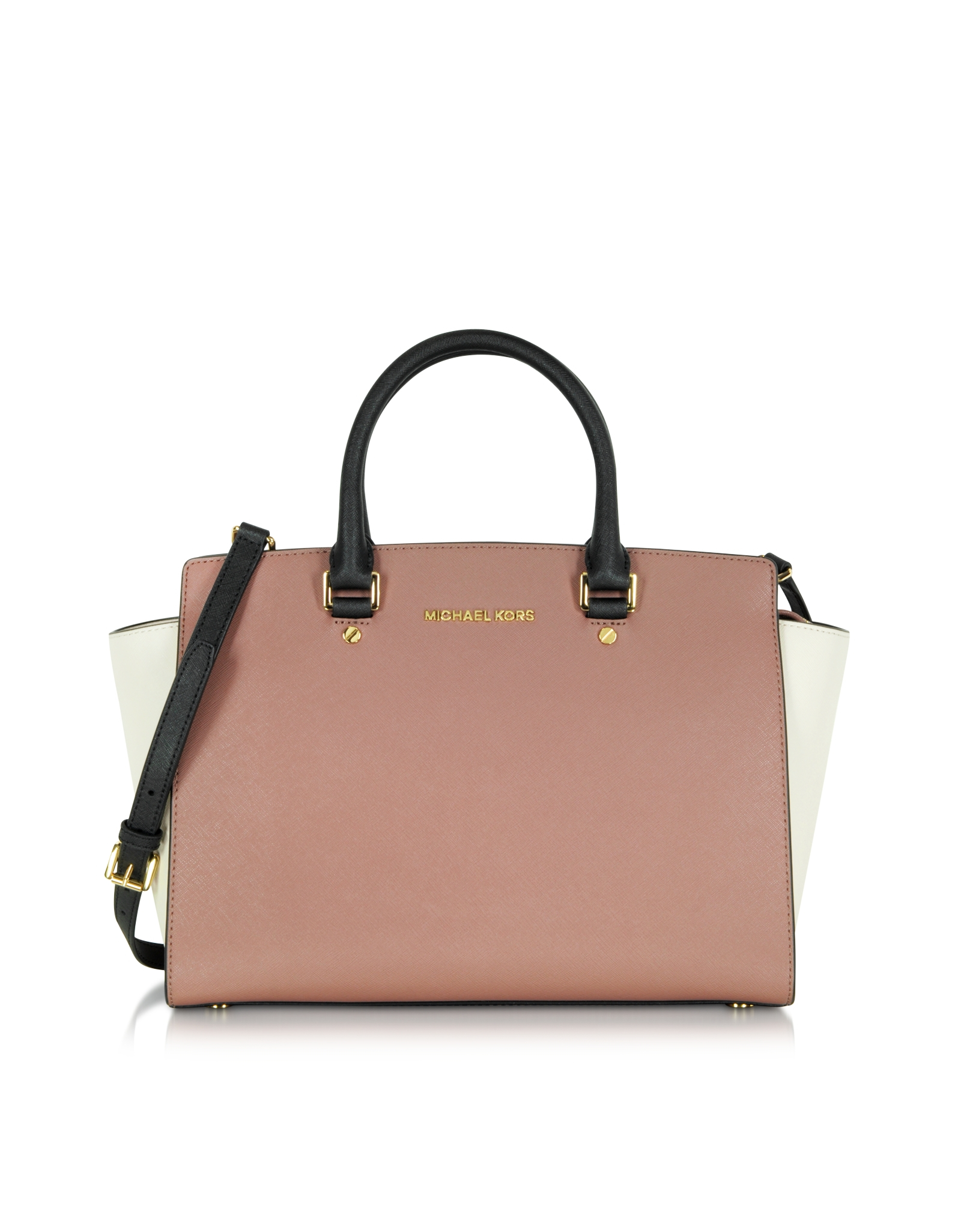 Lyst Michael Kors Selma Tricolor Saffiano Leather Large Top Zip Gallery Women S Michael By Kors Selma