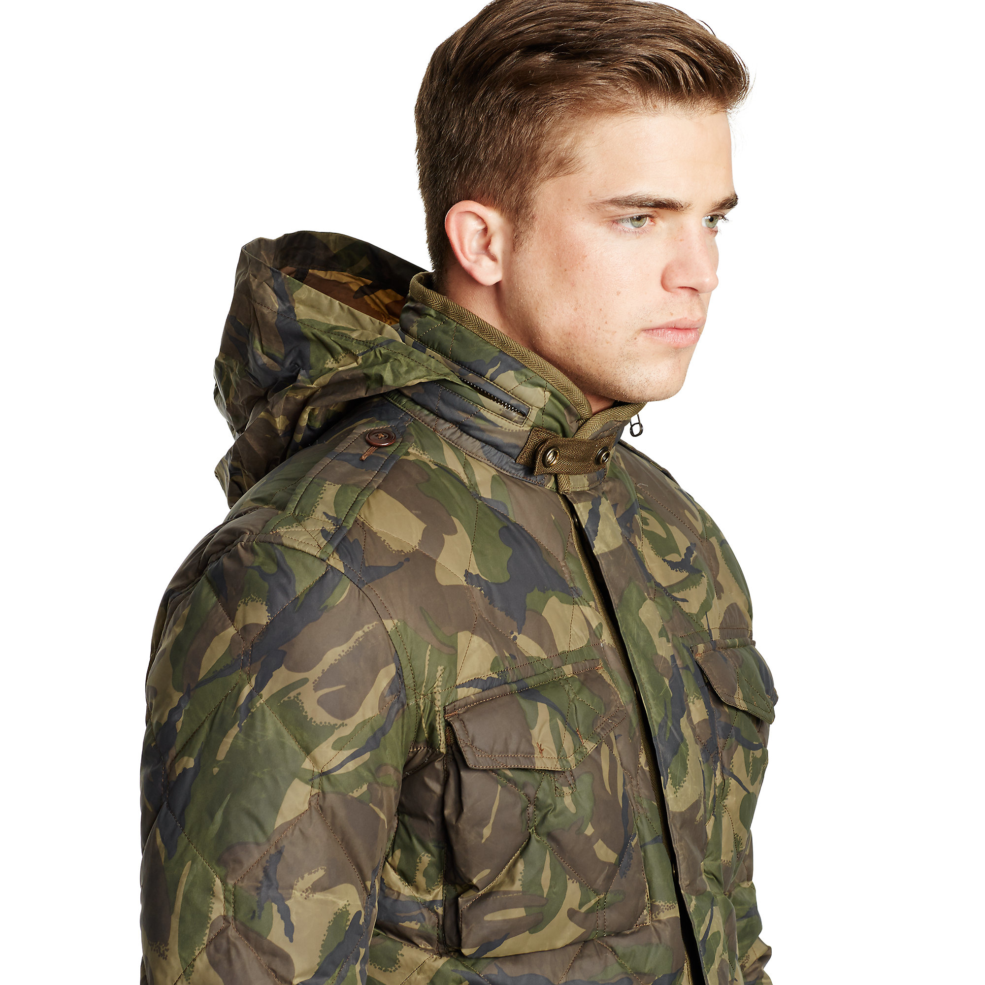 Polo Ralph Lauren Quilted Camouflage Down Jacket in Green for Men - Lyst