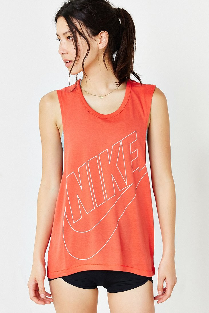 Nike Signal Muscle Tank Top in Red (Orange) | Lyst