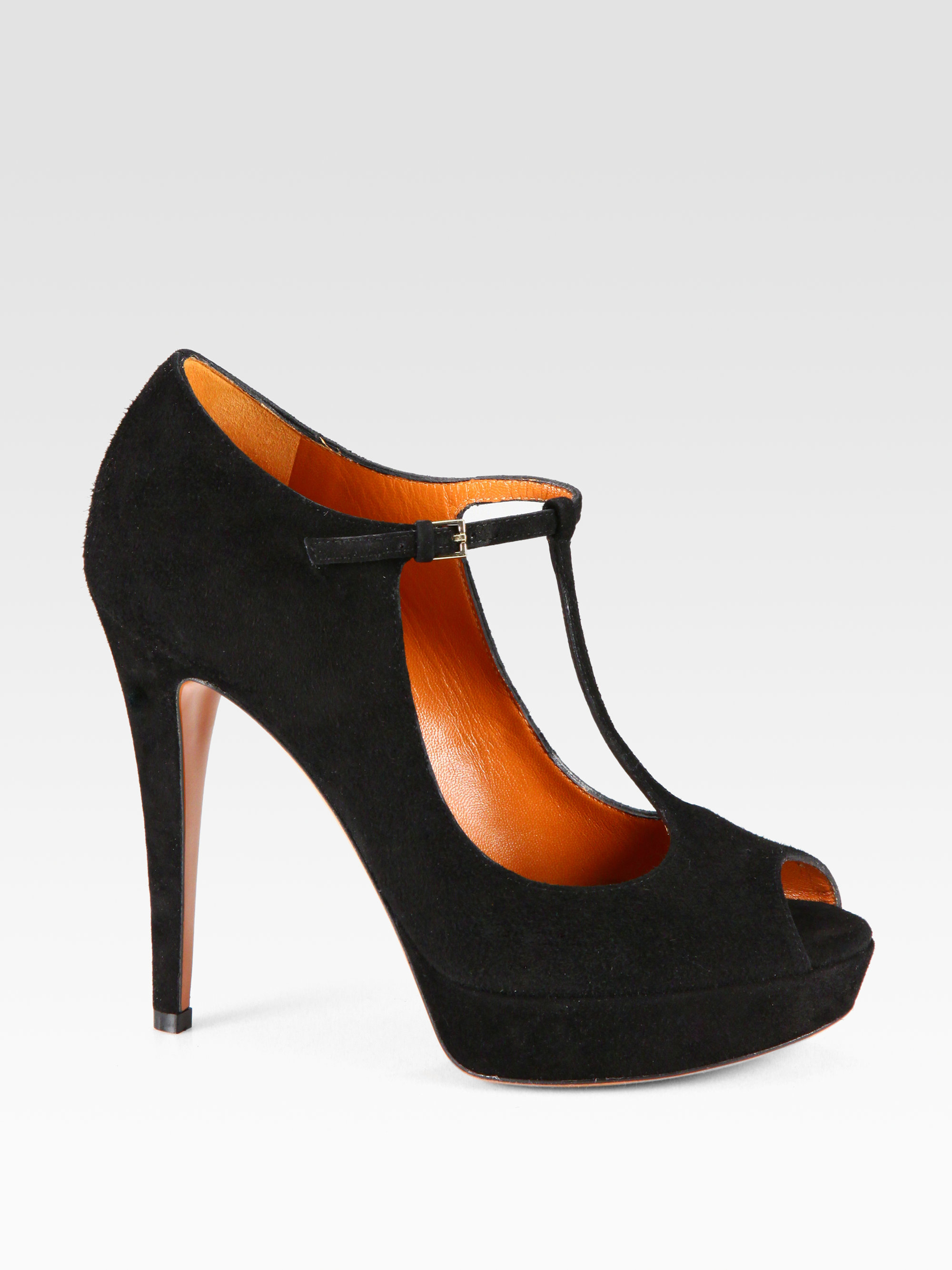 Lyst - Gucci Betty Suede Mary Jane Pumps in Black