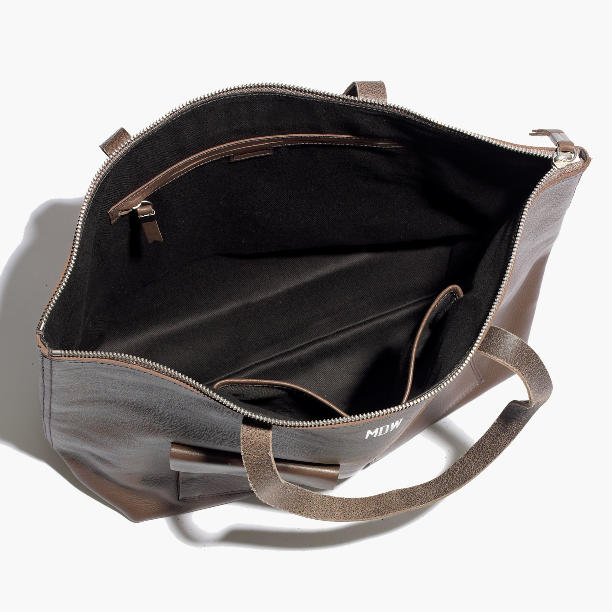 Lyst Madewell The Zip Transport Leather Tote in Brown