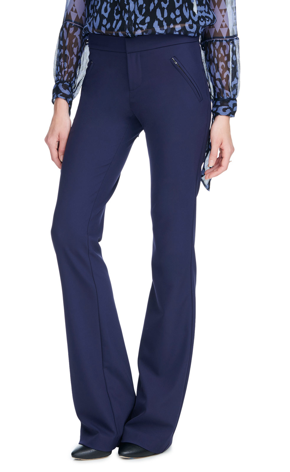 navy blue bootcut pants