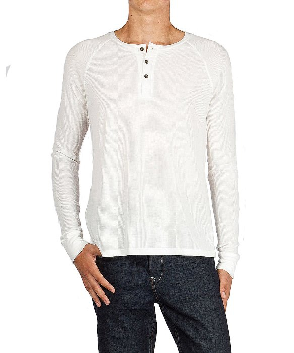 Threads 4 Thought Henley Thermal in White for Men | Lyst