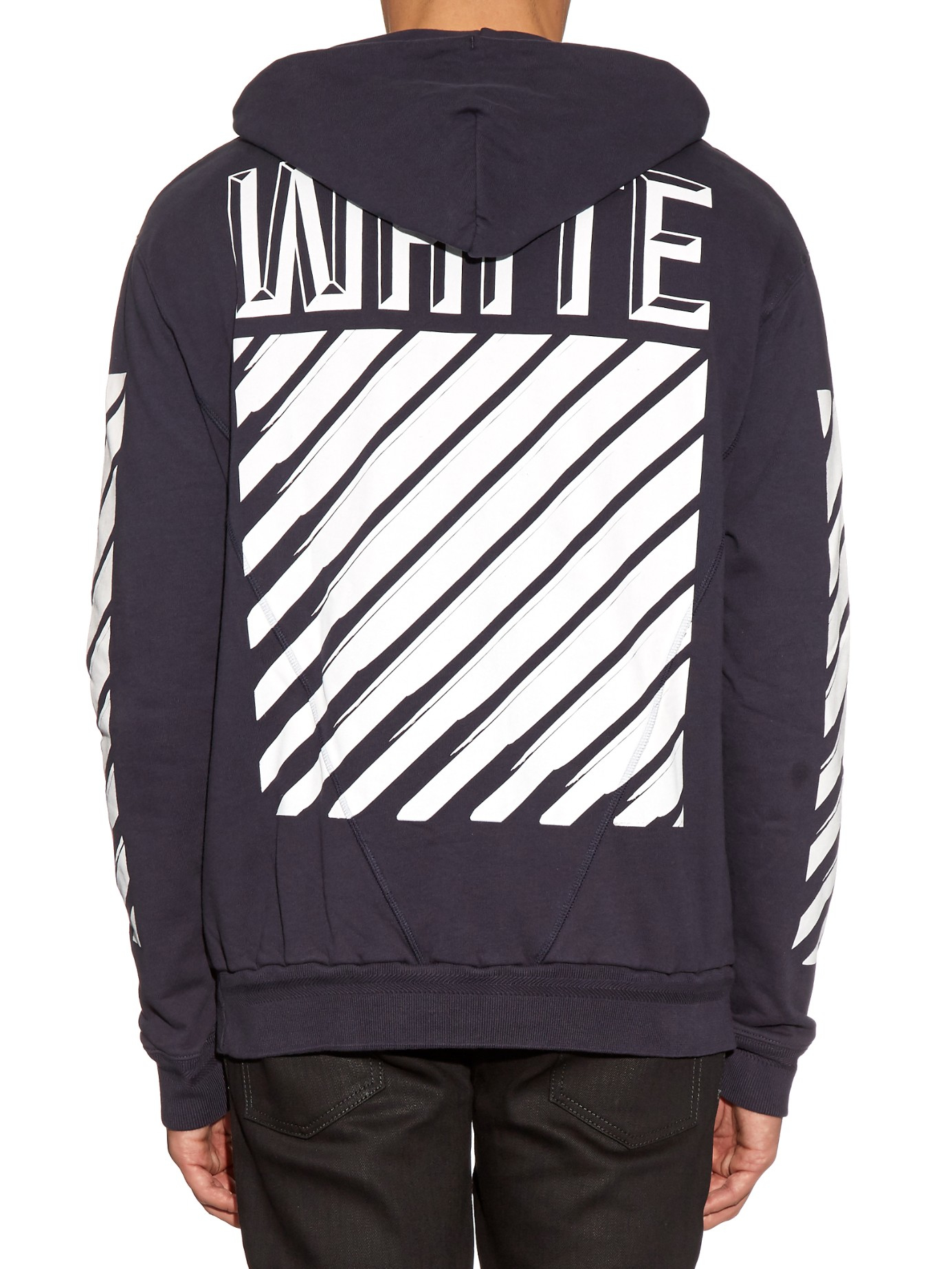 off white hoodie navy