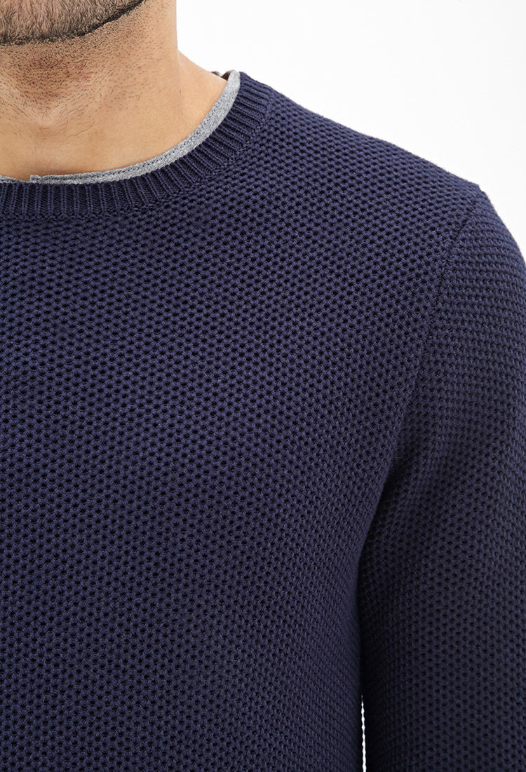 blue knit sweater mens