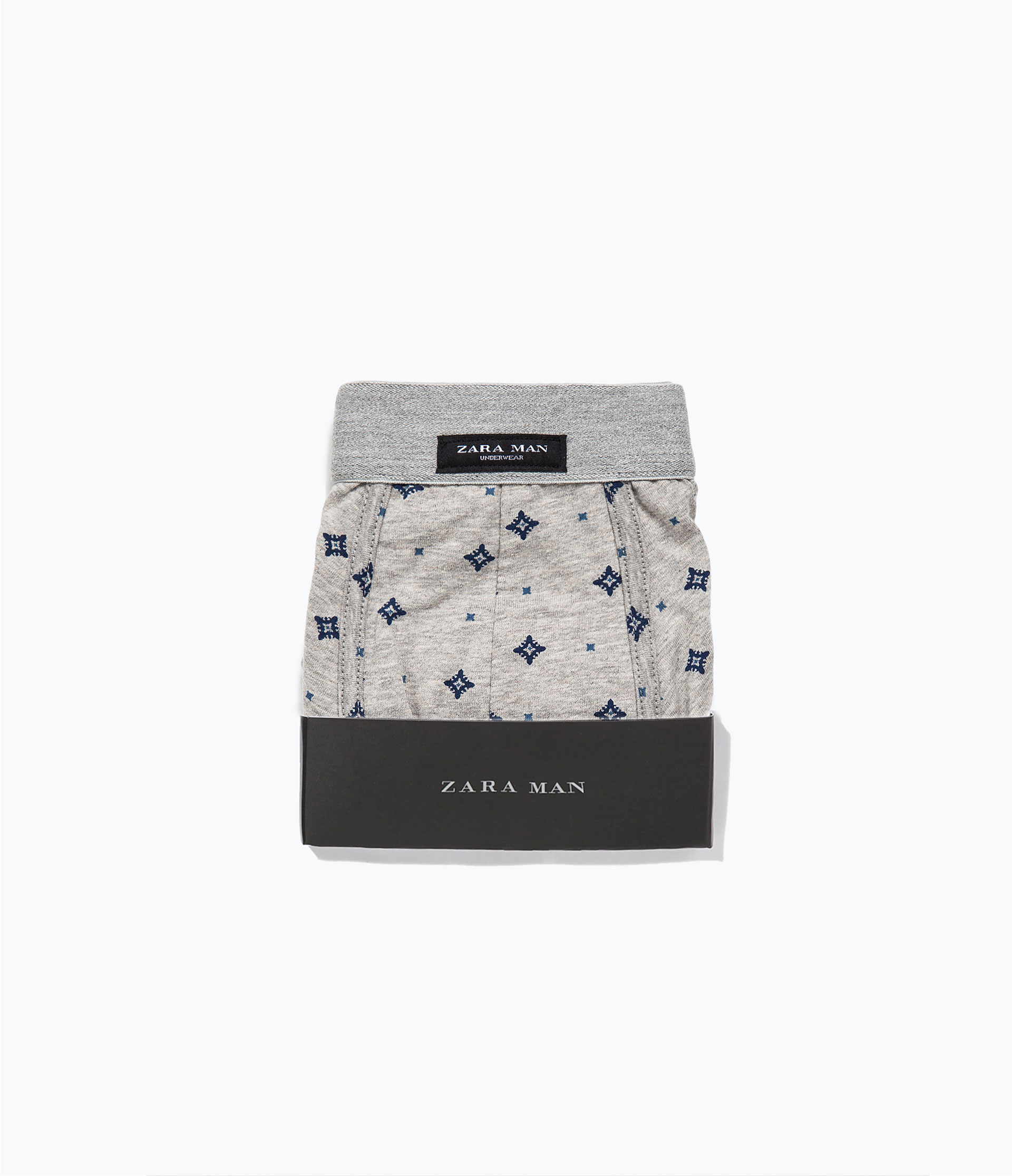 Zara Printed Boxer Shorts in Gray for Men (Grey marl)