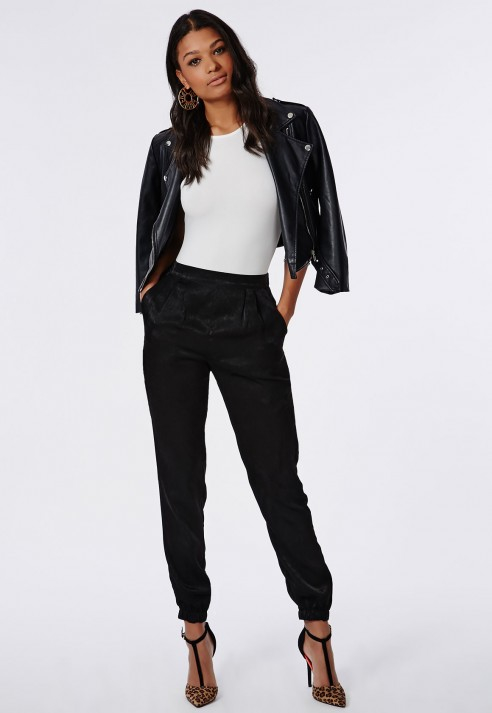 black formal joggers