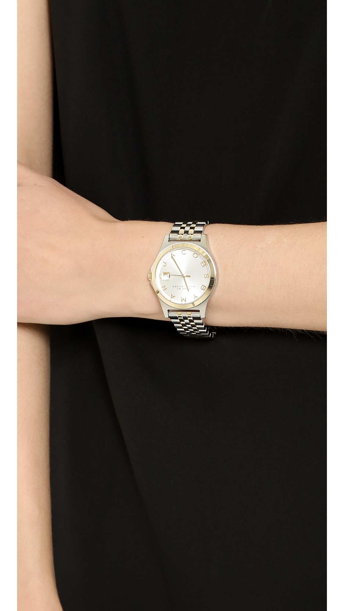Marc By Marc Jacobs The Slim Watch - Two Tone Gold/Silver in Metallic | Lyst