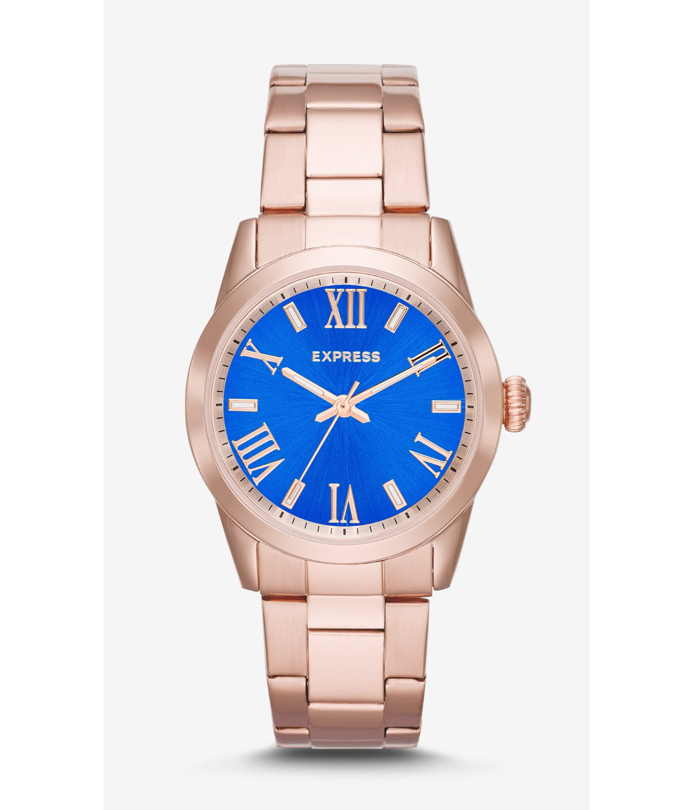 Express Analog Bracelet Watch - Blue And Rose Gold in Gold for Men ...