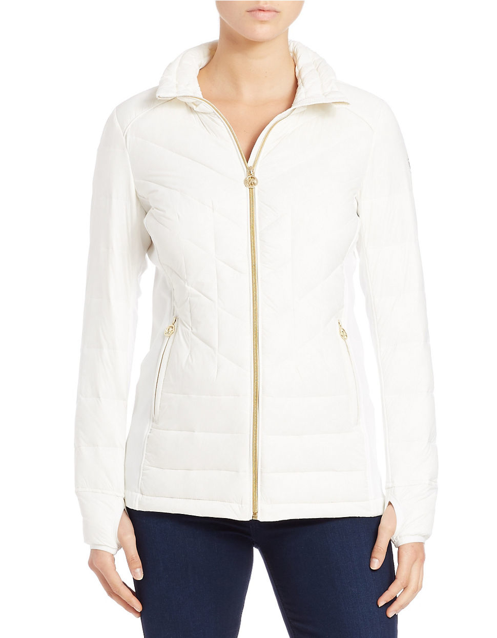 michael kors fur trimmed puffer coat